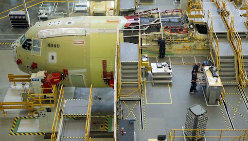 L'assemblage du nez et du fuselage du premier A400M turc a débuté fin juin 2012 à Séville