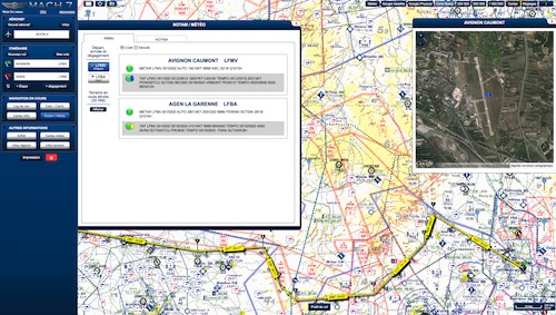 Notam, cartes VAC et photos des terrains, AZBA et météo, toutes les données sont accessibles en un clic
